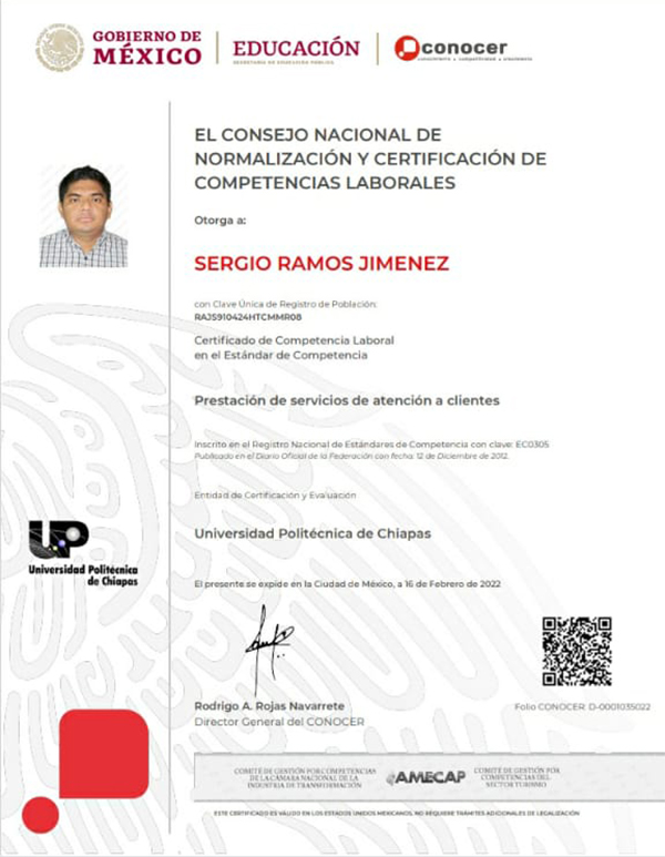 Certificado De Competencia Laboral