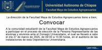 CONVOCATORIA DE ELECCION DE REPRESENTANTES DE LAS ALUMNAS Y ALUMNOS ANTE EL COSEJO UNIVERSITARIO