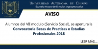 Convocatoria Becas de Practicas o Estadías Profesionales 2018.