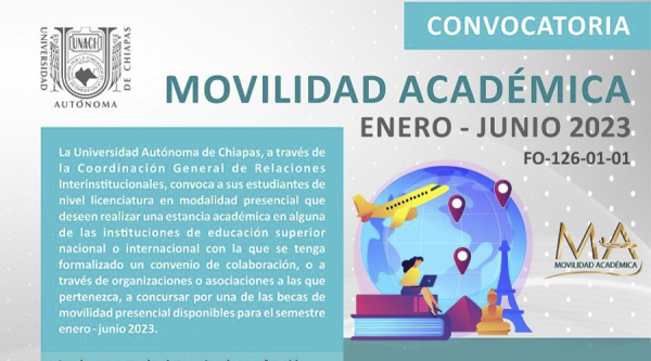 CONVOCATORIA MOVILIDAD ACADÉMICA ENERO-JUNIO 2023