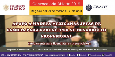 CONVOCATORIA ABIERTA: APOYO A MADRES MEXICANAS JEFAS DE FAMILIA