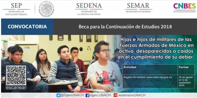 Convocatoria de Beca: CONTINUACIÓN DE TUS ESTUDIOS
