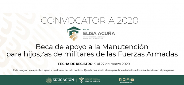Beca de apoyo a la Manutención para hijos̸as de militares de las Fuerzas Armadas&quot;
